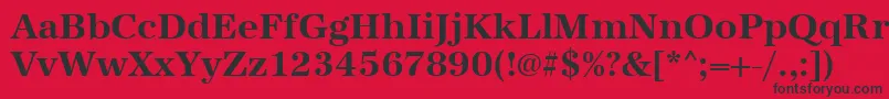 フォントUrwantiquatBold – 赤い背景に黒い文字