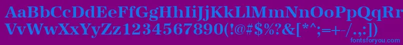 フォントUrwantiquatBold – 紫色の背景に青い文字