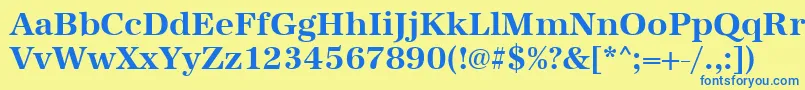 UrwantiquatBold Font – Blue Fonts on Yellow Background