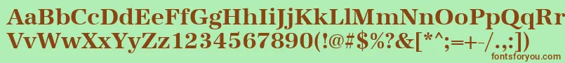 UrwantiquatBold Font – Brown Fonts on Green Background