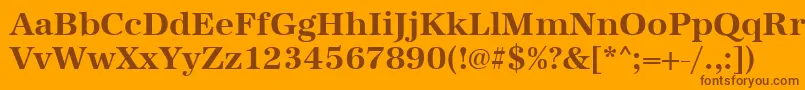 UrwantiquatBold Font – Brown Fonts on Orange Background