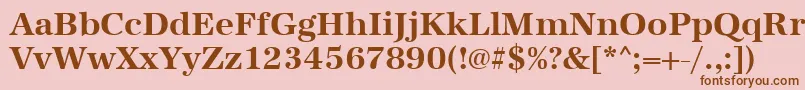 UrwantiquatBold Font – Brown Fonts on Pink Background
