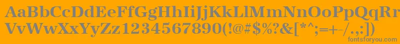 UrwantiquatBold Font – Gray Fonts on Orange Background