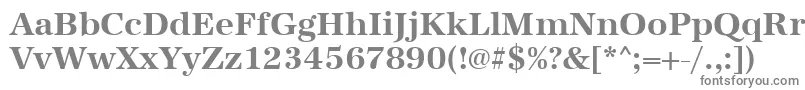 フォントUrwantiquatBold – 白い背景に灰色の文字