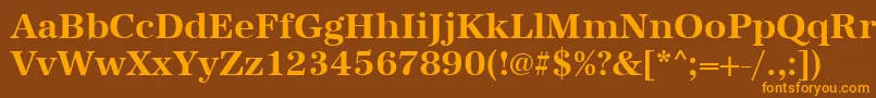 UrwantiquatBold Font – Orange Fonts on Brown Background
