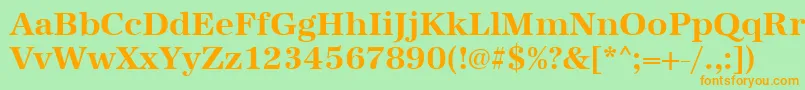 UrwantiquatBold Font – Orange Fonts on Green Background