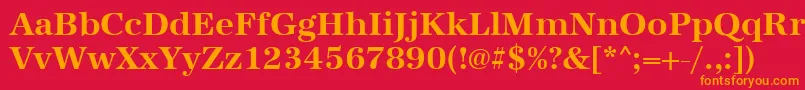 UrwantiquatBold Font – Orange Fonts on Red Background
