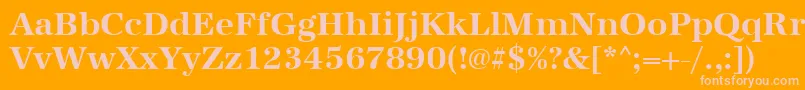 UrwantiquatBold Font – Pink Fonts on Orange Background