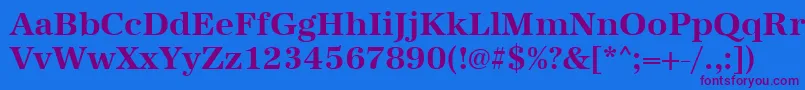 UrwantiquatBold Font – Purple Fonts on Blue Background
