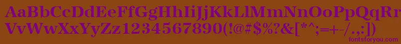 UrwantiquatBold Font – Purple Fonts on Brown Background