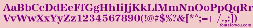 UrwantiquatBold Font – Purple Fonts on Pink Background
