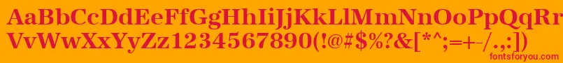 UrwantiquatBold Font – Red Fonts on Orange Background