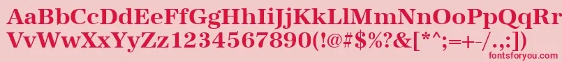 UrwantiquatBold Font – Red Fonts on Pink Background