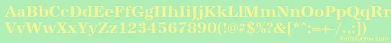 UrwantiquatBold Font – Yellow Fonts on Green Background
