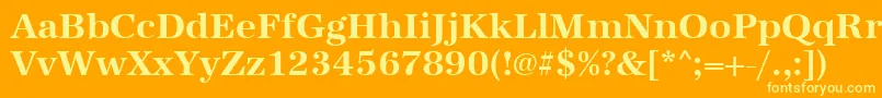 UrwantiquatBold Font – Yellow Fonts on Orange Background
