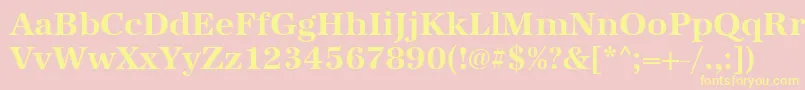 UrwantiquatBold Font – Yellow Fonts on Pink Background