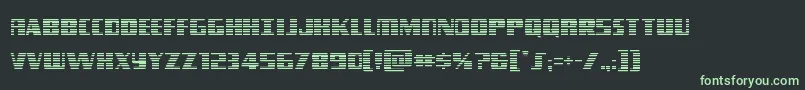 Typhoongrad-Schriftart – Grüne Schriften auf schwarzem Hintergrund