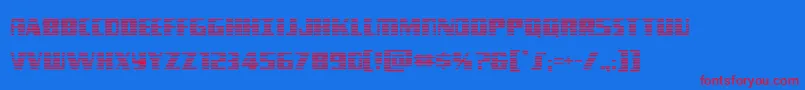 Typhoongrad Font – Red Fonts on Blue Background