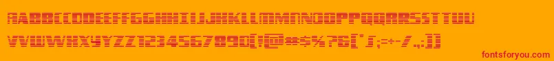 Typhoongrad Font – Red Fonts on Orange Background