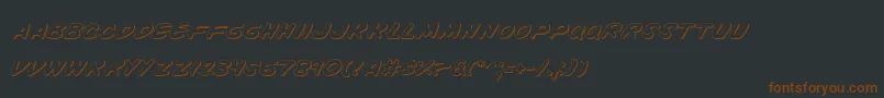 VigilanteNotesShadow Font – Brown Fonts on Black Background