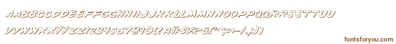 VigilanteNotesShadow Font – Brown Fonts on White Background