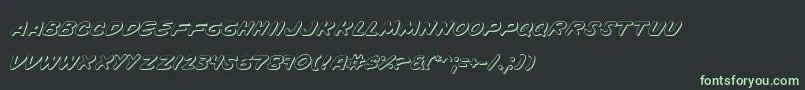 Шрифт VigilanteNotesShadow – зелёные шрифты на чёрном фоне