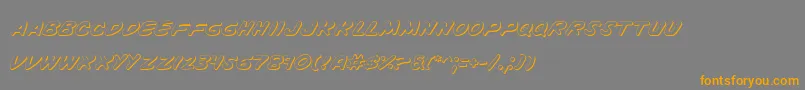 VigilanteNotesShadow Font – Orange Fonts on Gray Background