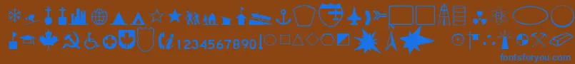 More about BanchThin Font BanchThin Font – Blue Fonts on Brown Background