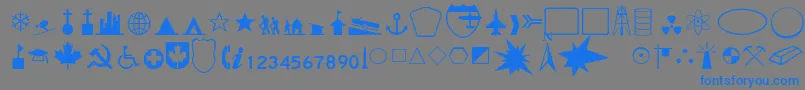 BanchThin Font – Blue Fonts on Gray Background