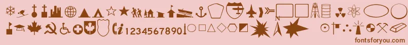 BanchThin Font – Brown Fonts on Pink Background
