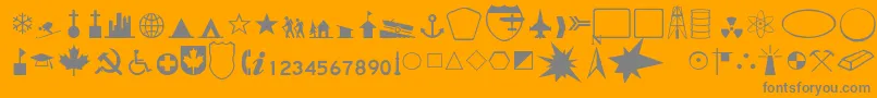 BanchThin Font – Gray Fonts on Orange Background