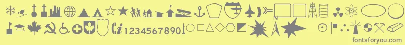 BanchThin Font – Gray Fonts on Yellow Background