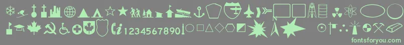 BanchThin Font – Green Fonts on Gray Background
