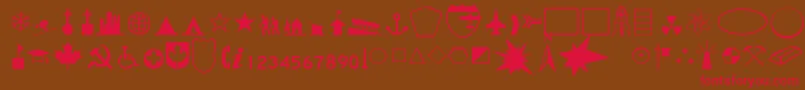 BanchThin Font – Red Fonts on Brown Background