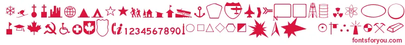 BanchThin Font – Red Fonts on White Background