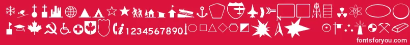 BanchThin Font – White Fonts on Red Background