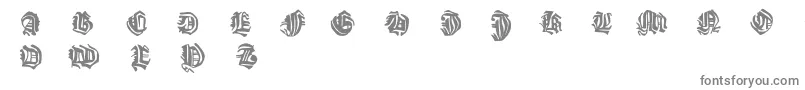 フォントWeimarcaps – 白い背景に灰色の文字