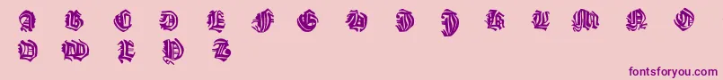 Weimarcaps Font – Purple Fonts on Pink Background