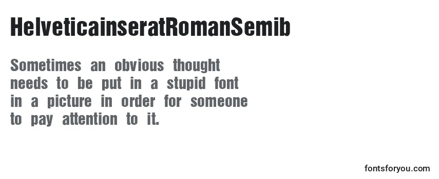 Шрифт HelveticainseratRomanSemib
