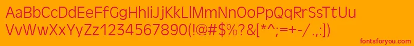 AntigoneLightRegular Font – Red Fonts on Orange Background