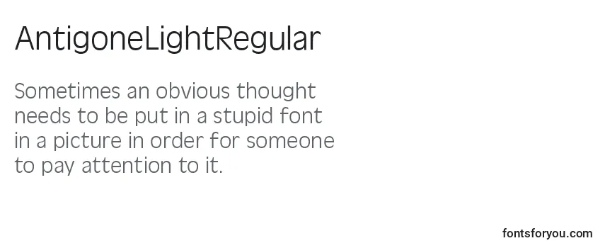 AntigoneLightRegular Font