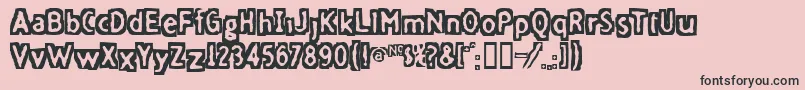 Fivefd ffy Font – Black Fonts on Pink Background