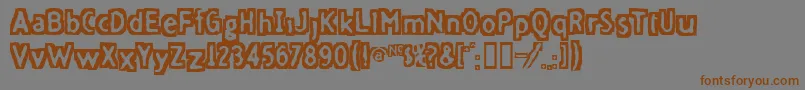 Fivefd ffy Font – Brown Fonts on Gray Background