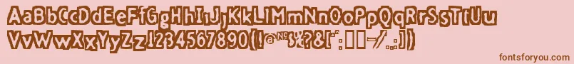 Fivefd ffy Font – Brown Fonts on Pink Background