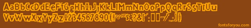 Police Fivefd ffy – polices orange sur fond brun