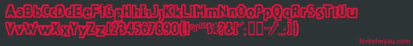 Fivefd ffy Font – Red Fonts on Black Background