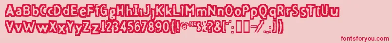Fivefd ffy Font – Red Fonts on Pink Background