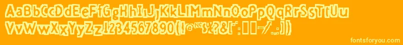 Czcionka Fivefd ffy – żółte czcionki na pomarańczowym tle