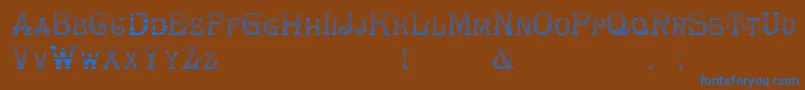 HerrfochGradient Font – Blue Fonts on Brown Background