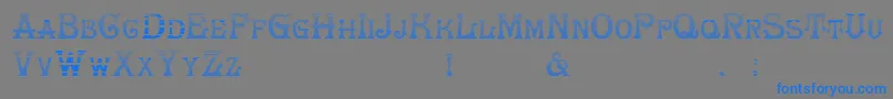 Czcionka HerrfochGradient – niebieskie czcionki na szarym tle